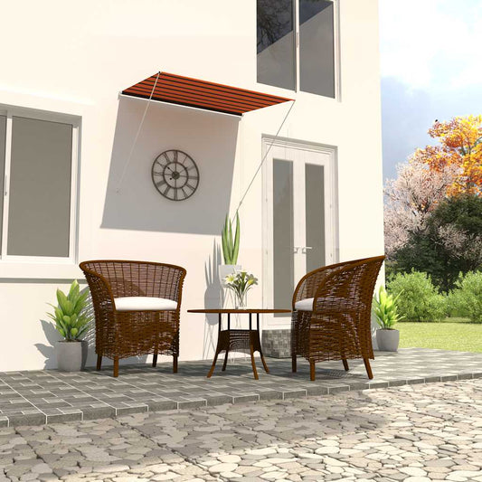 Retractable Awning 200x150 cm Orange and Brown