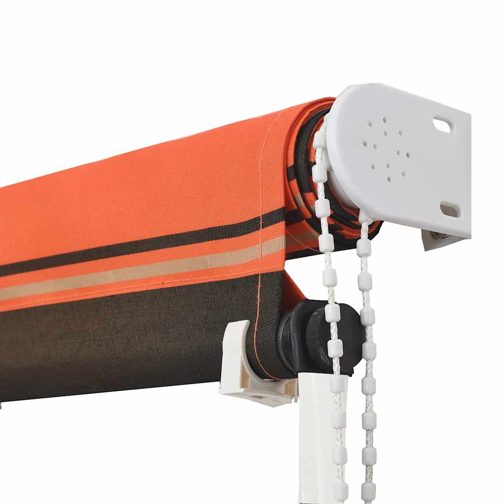Retractable Awning 400x150 cm Orange and Brown