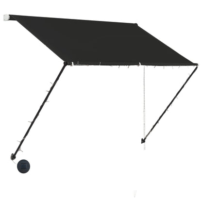 Retractable Awning with LED 100x150 cm Anthracite
