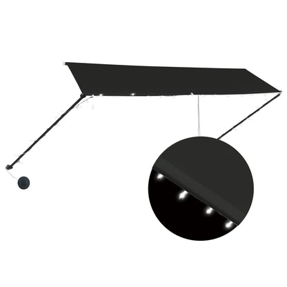 Retractable Awning with LED 350x150 cm Anthracite