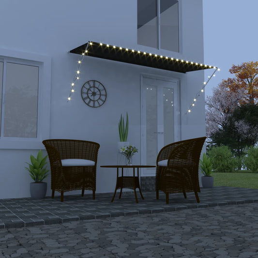 Retractable Awning with LED 350x150 cm Anthracite