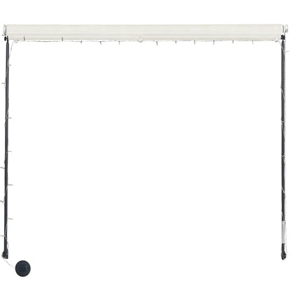 Retractable Awning with LED 300x150 cm Cream
