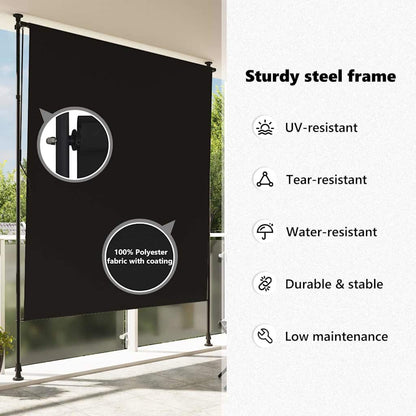 Outdoor Roller Blind 150x270 cm Anthracite