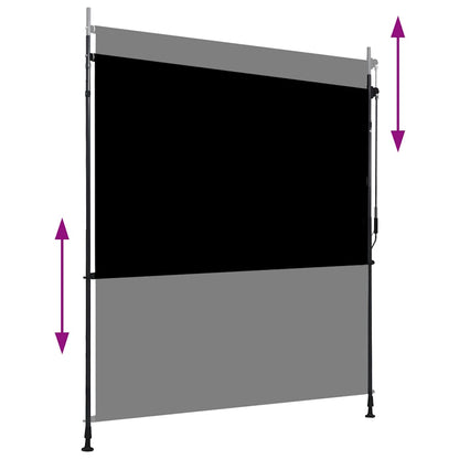Outdoor Roller Blind 200x270 cm Anthracite