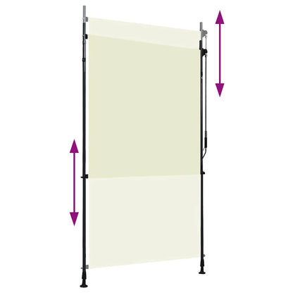 Outdoor Roller Blind 120x270 cm Cream