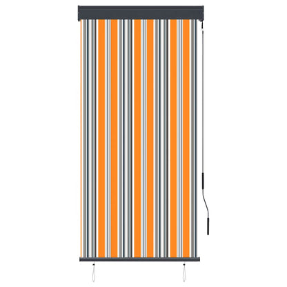 Outdoor Roller Blind 80x250 cm Yellow and Blue
