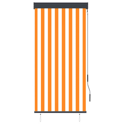 Outdoor Roller Blind 80x250 cm White and Orange