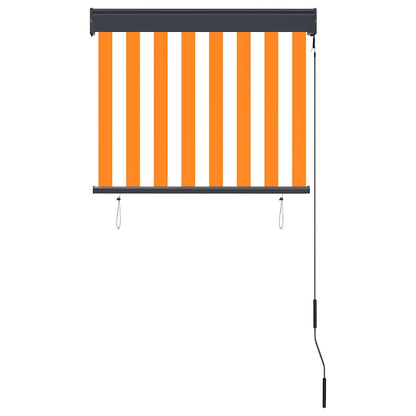 Outdoor Roller Blind 80x250 cm White and Orange