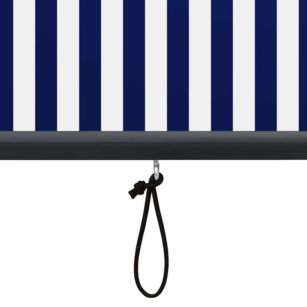 Outdoor Roller Blind 100x250 cm Blue and White