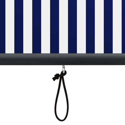 Outdoor Roller Blind 100x250 cm Blue and White