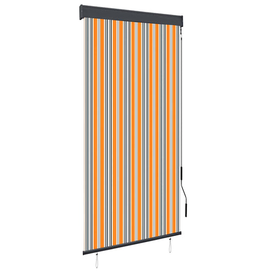 145956 vidaXL Outdoor Roller Blind 100x250 cm Yellow and Blue