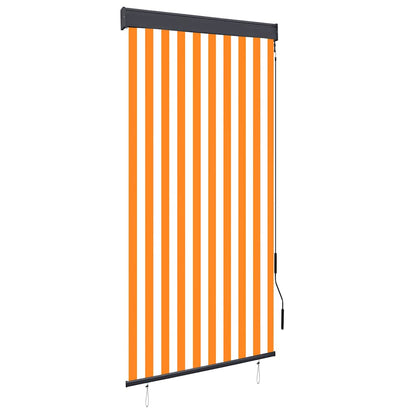 Outdoor Roller Blind 100x250 cm White and Orange