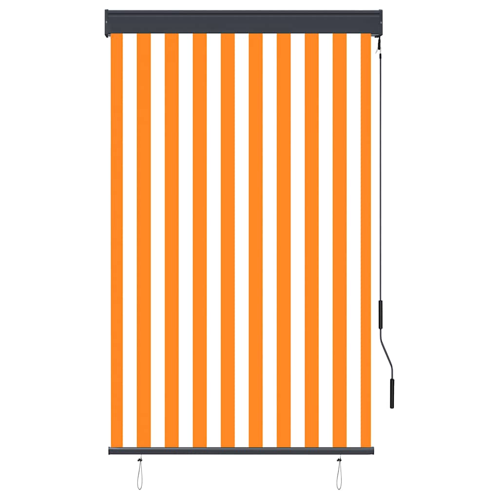Outdoor Roller Blind 100x250 cm White and Orange