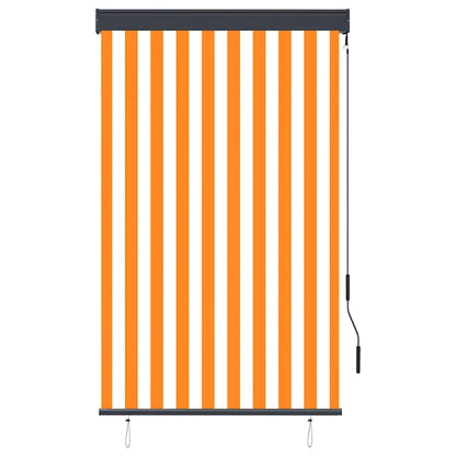 Outdoor Roller Blind 100x250 cm White and Orange