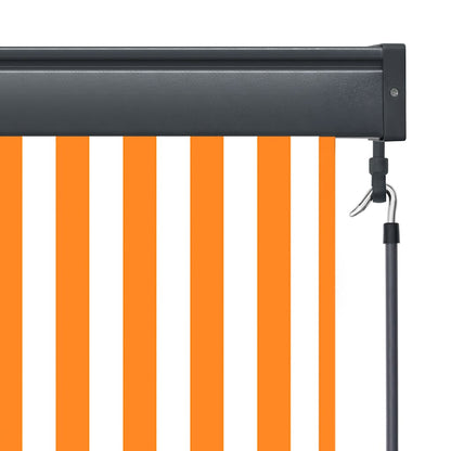 Outdoor Roller Blind 100x250 cm White and Orange