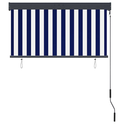 Outdoor Roller Blind 120x250 cm Blue and White