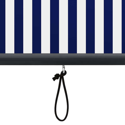 Outdoor Roller Blind 120x250 cm Blue and White