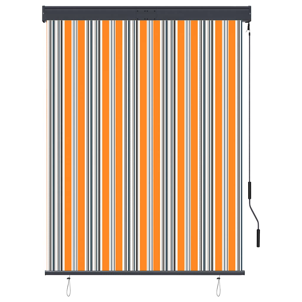 Outdoor Roller Blind 120x250 cm Yellow and Blue