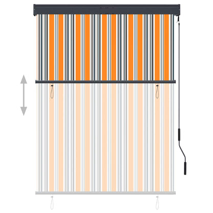 Outdoor Roller Blind 120x250 cm Yellow and Blue