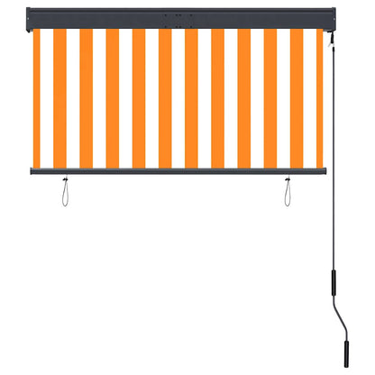 Outdoor Roller Blind 120x250 cm White and Orange