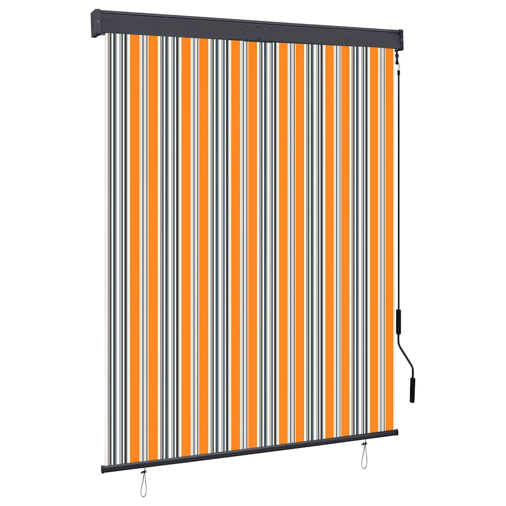 Outdoor Roller Blind 140x250 cm Yellow and Blue