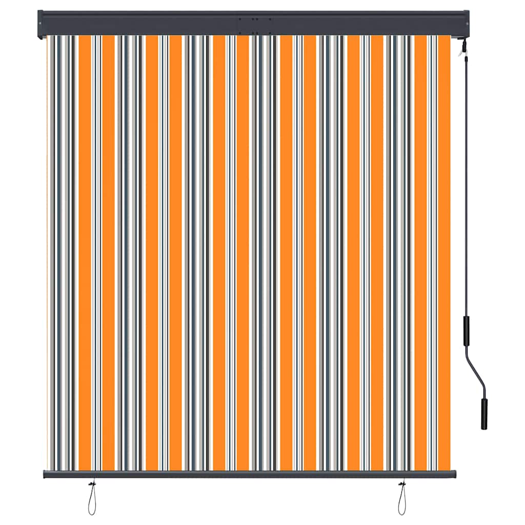 Outdoor Roller Blind 140x250 cm Yellow and Blue