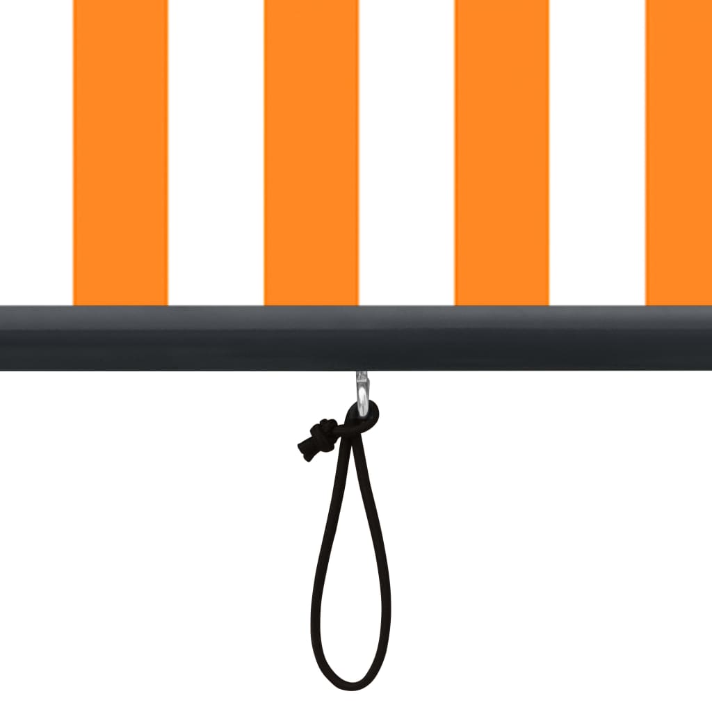 Outdoor Roller Blind 140x250 cm White and Orange