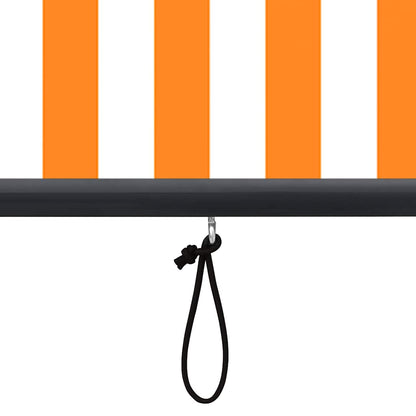 Outdoor Roller Blind 140x250 cm White and Orange