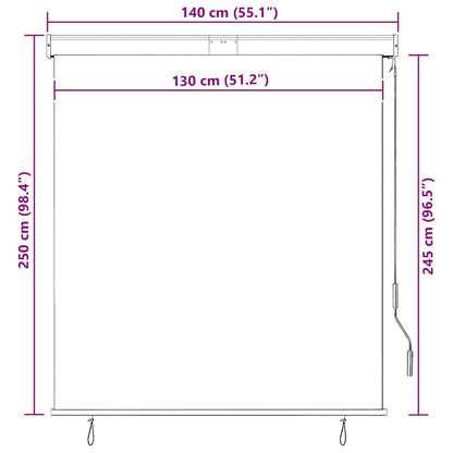 Roller Shade | Anthracite | Polyester with PA Coating | 140x250cm