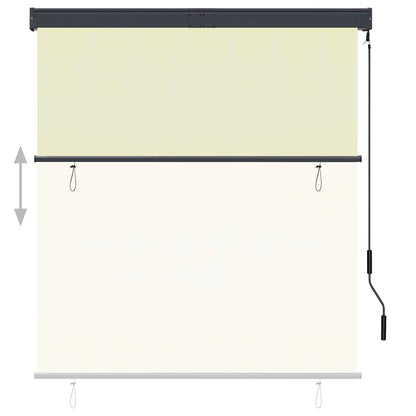 Outdoor Roller Blind 140x250 cm Cream