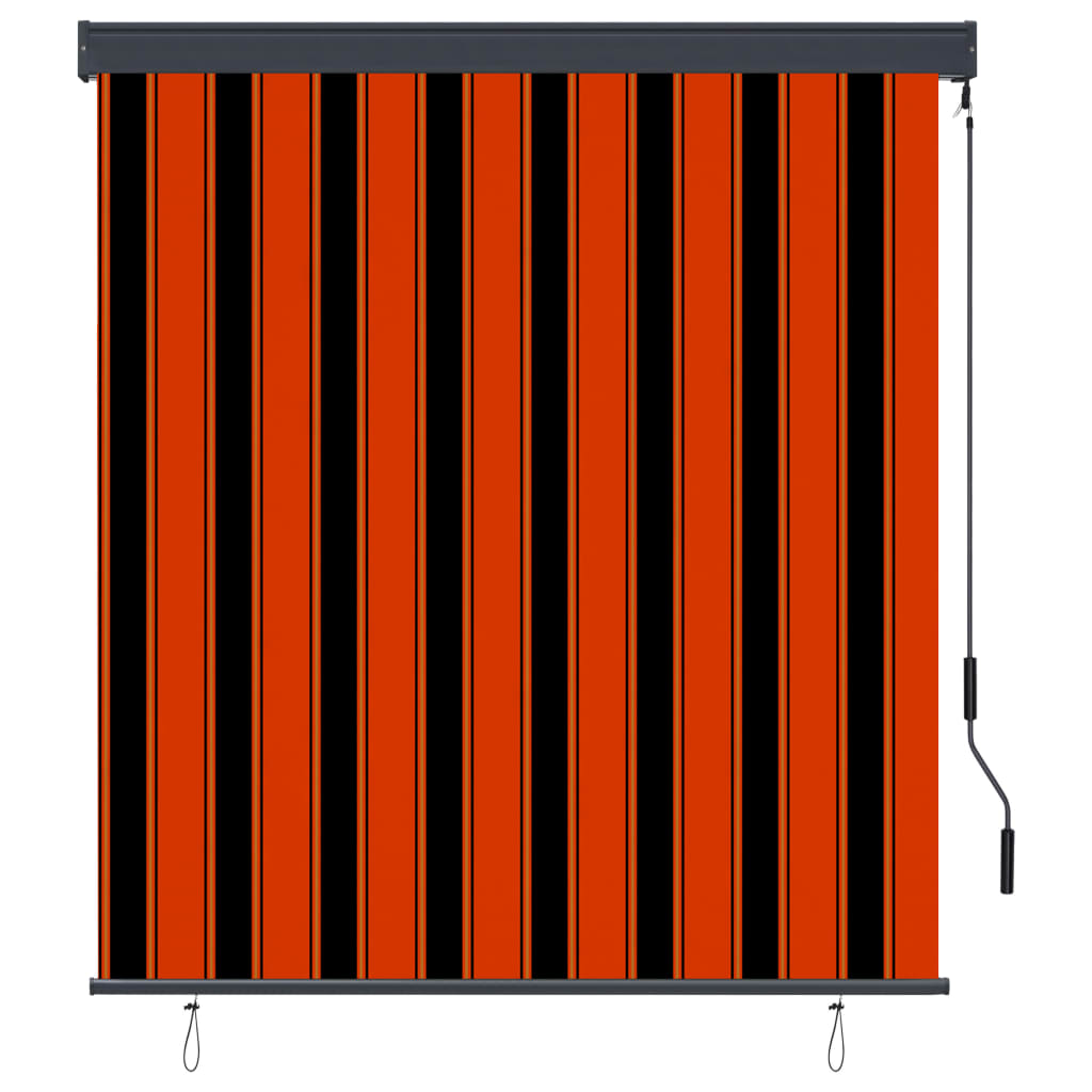 Outdoor Roller Blind 140x250 cm Orange and Brown