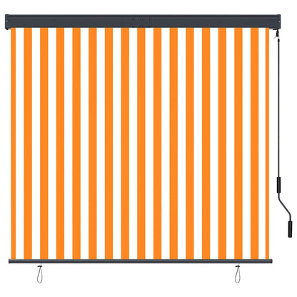 Outdoor Roller Blind 160x250 cm White and Orange