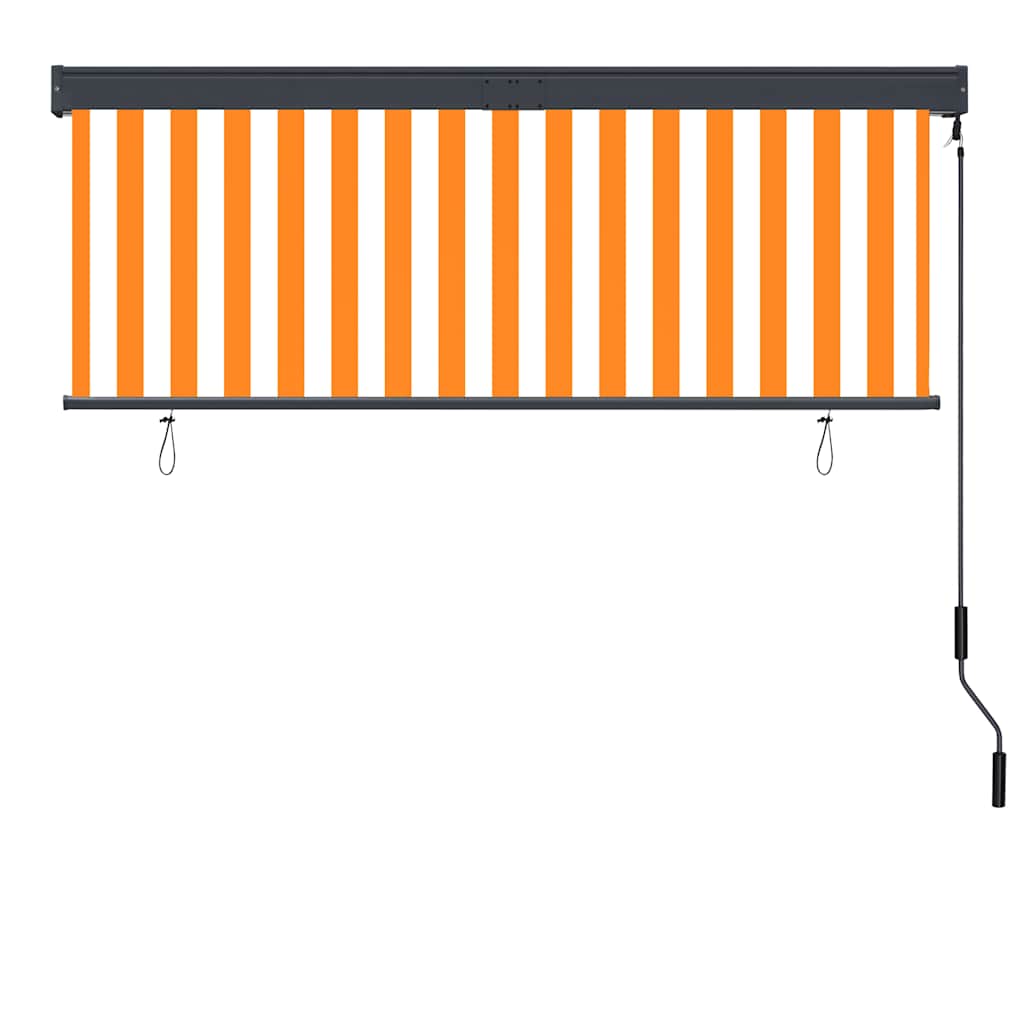Outdoor Roller Blind 160x250 cm White and Orange