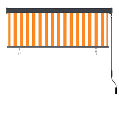 Outdoor Roller Blind 160x250 cm White and Orange