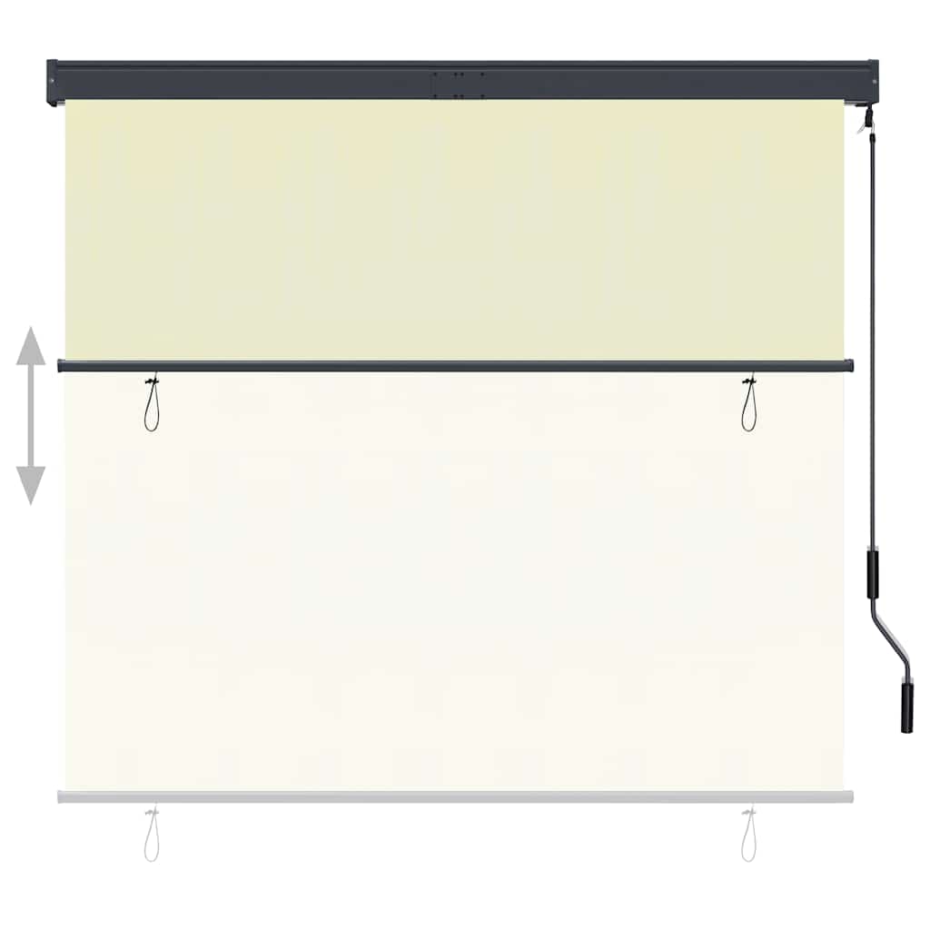 Roller Shade | Cream | Polyester, Aluminium, Steel | 160 x 250 cm