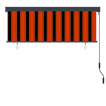 Outdoor Roller Blind 160x250 cm Orange and Brown