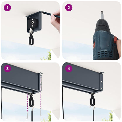 Outdoor Roller Blind 160x250 cm Orange and Brown