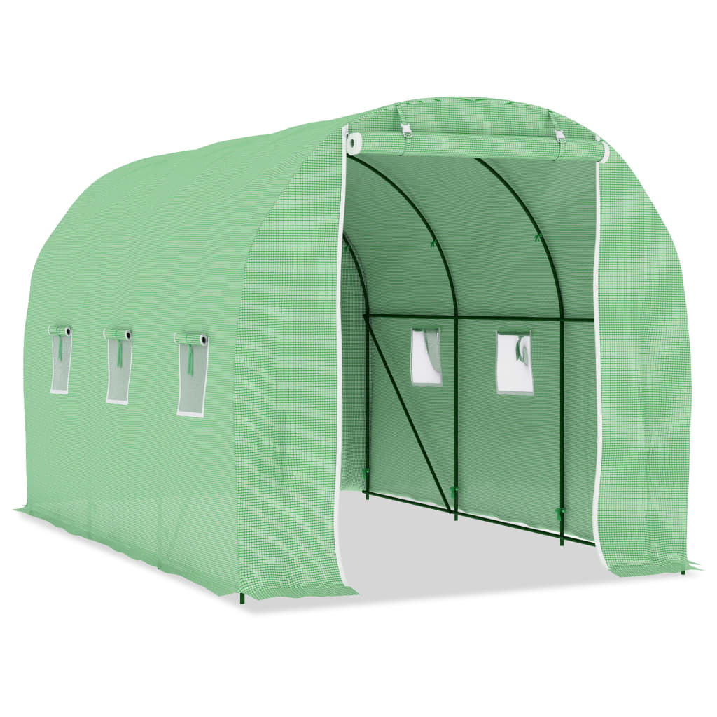 Greenhouse | Green | Polyethylene mesh fabric, Galvanised steel | 6.86 m²