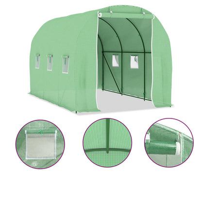 Greenhouse | Green | Polyethylene mesh fabric, Galvanised steel | 6.86 m²
