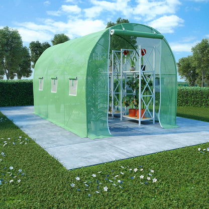 Greenhouse | Green | Polyethylene mesh fabric, Galvanised steel | 6.86 m²