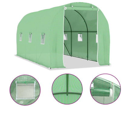 Greenhouse | Green | PE mesh fabric, Galvanised steel | 9 m²