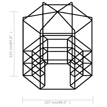 Greenhouse | Green | PE mesh fabric, powder-coated steel | 227x223 cm