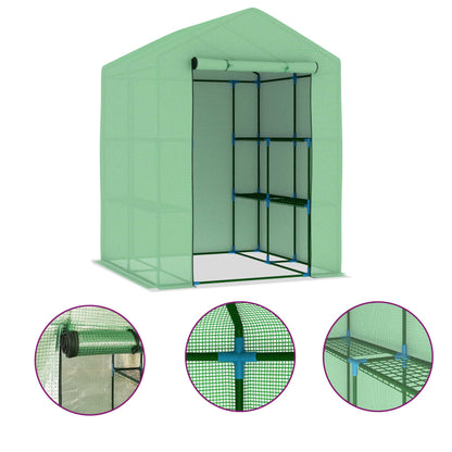 Greenhouse | Green | Polyethylene mesh fabric | Large | Shelving