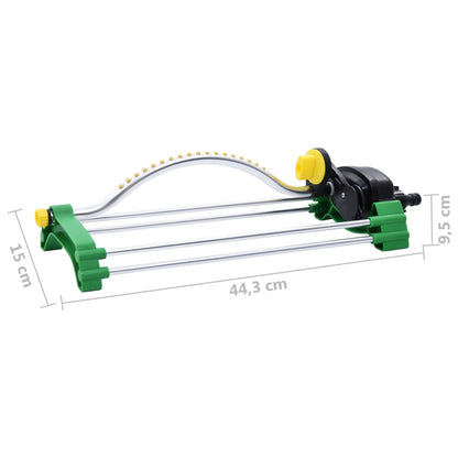 Oscillating Sprinkler | Green, Yellow, Silver | PP, Aluminium