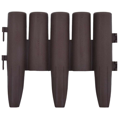 Lawn Edgings 36 pcs Brown 10 m PP