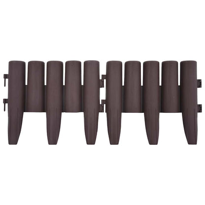 Lawn Edgings 36 pcs Brown 10 m PP