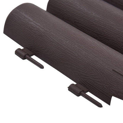 Lawn Edgings 36 pcs Brown 10 m PP