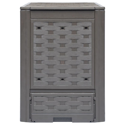 Garden Composter | Brown | Plastic with rattan look