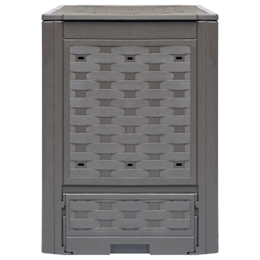 Garden Composter | Brown | Plastic with a rattan look | Large