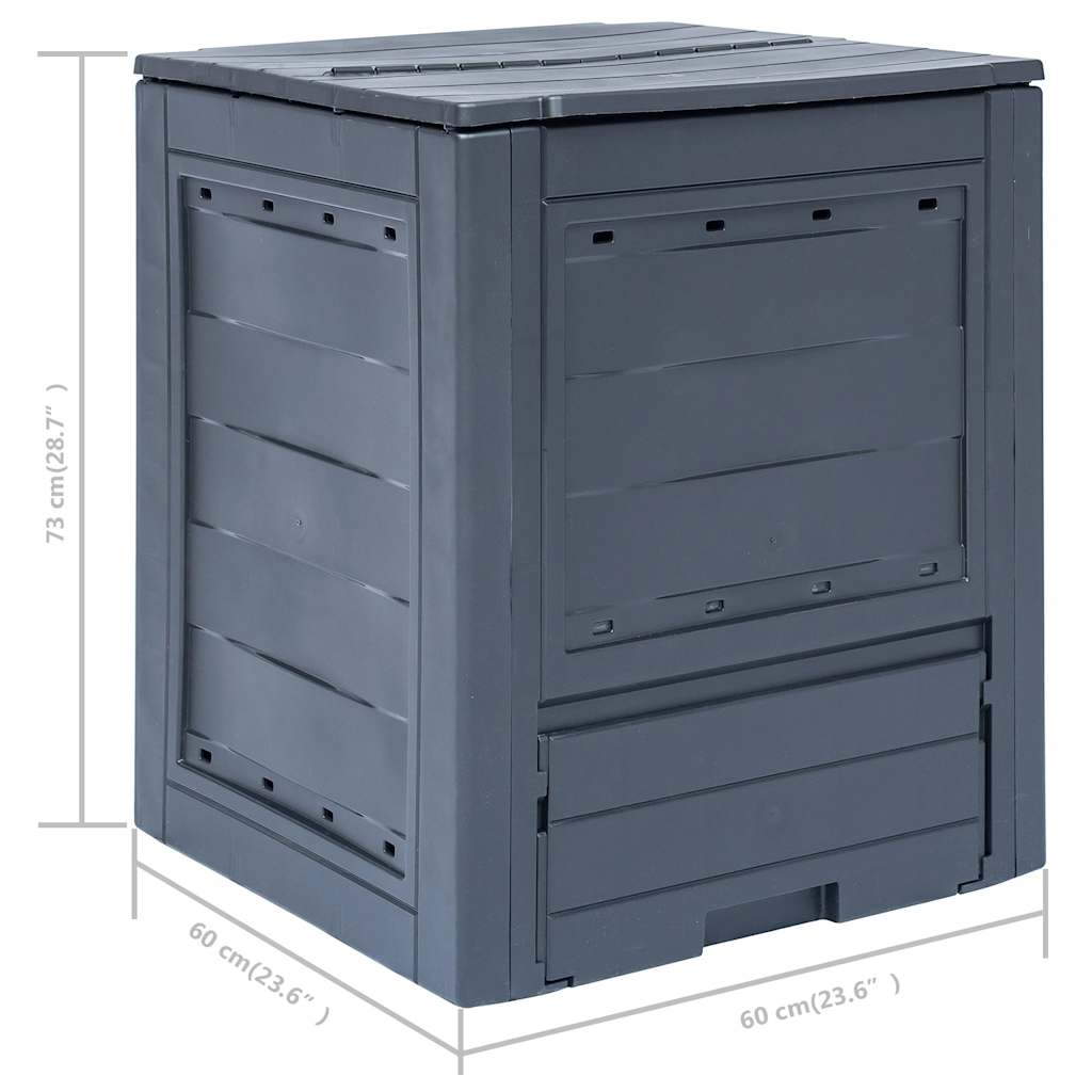 Garden Composters 3 pcs Grey 60x60x73cm 780 L